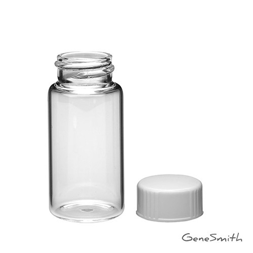 tiny glass vial and cap