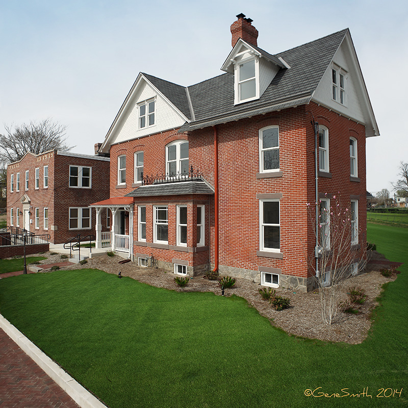 2/4 view of restored Ruth Bennet House and school where Dr. Martin Luther King