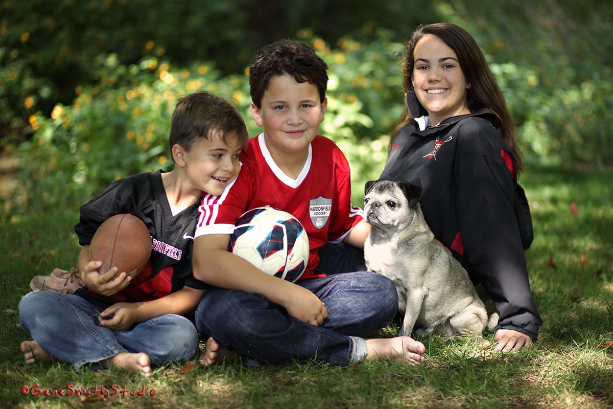 Children's portrait outdoors.