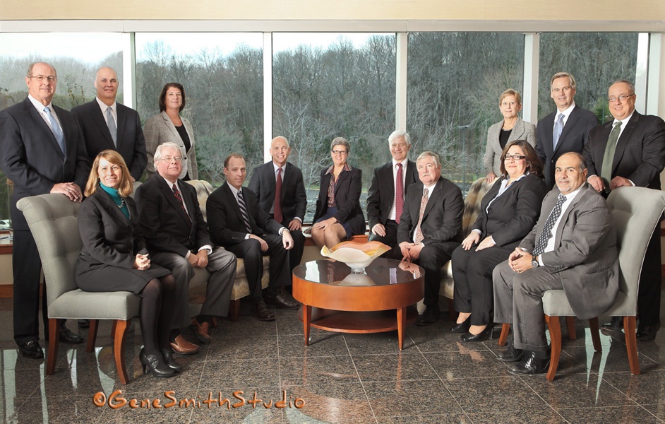 Large group of business people photographed for website.